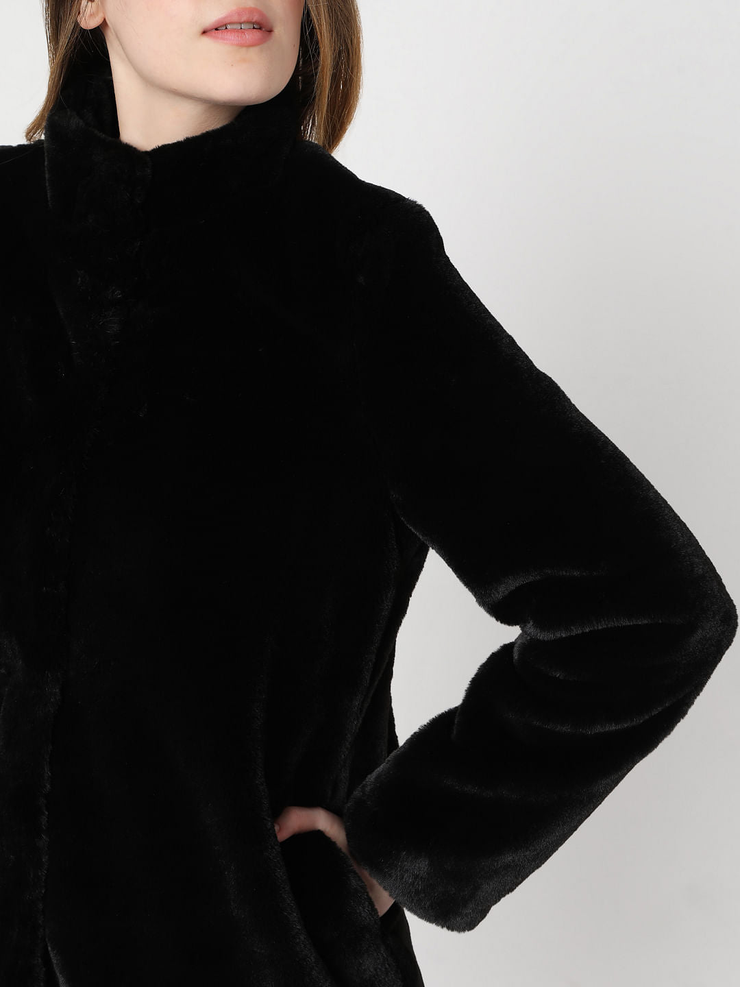 Black Faux Fur Jacket
