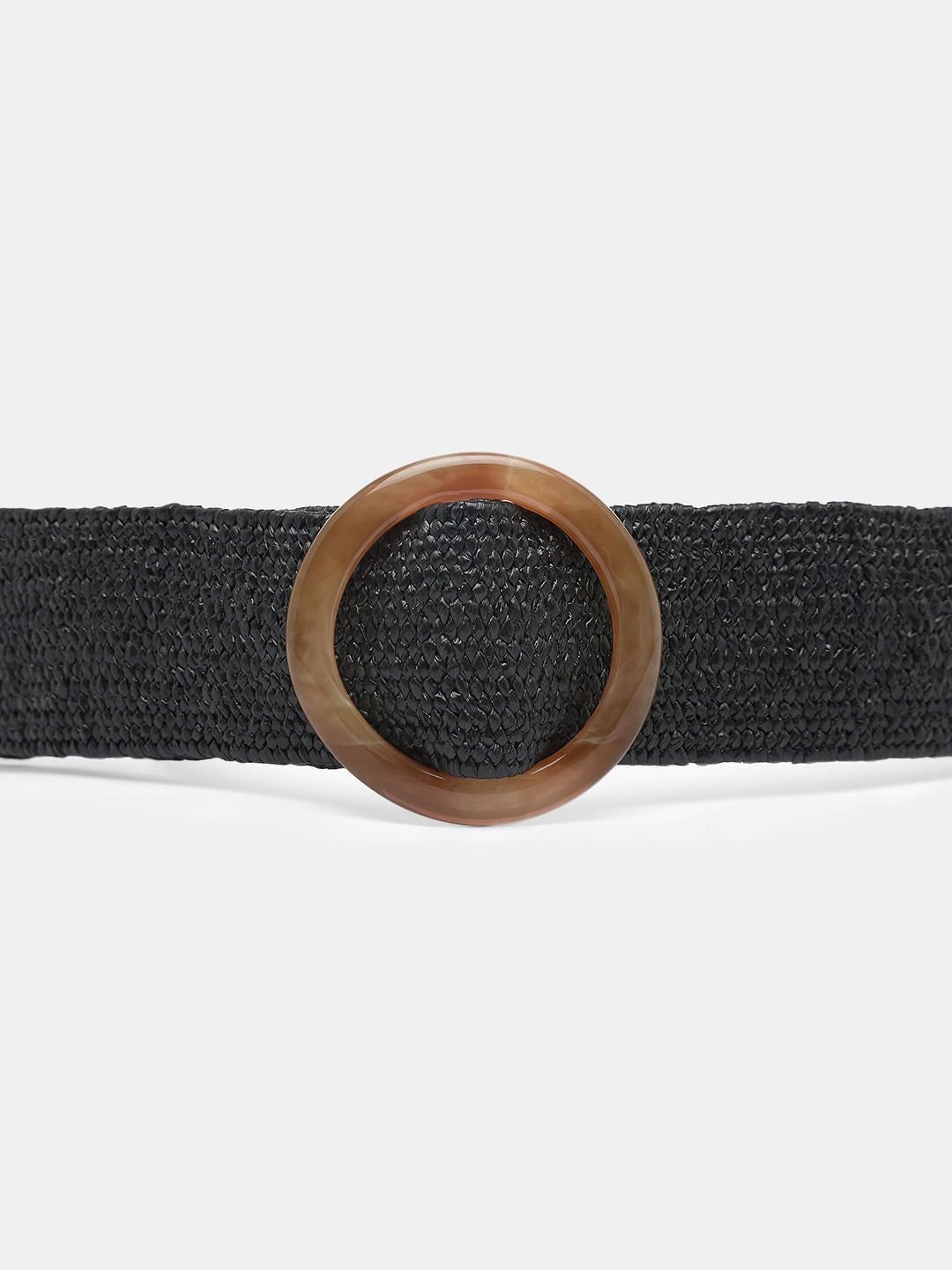 Black Woven Elasticated Belt