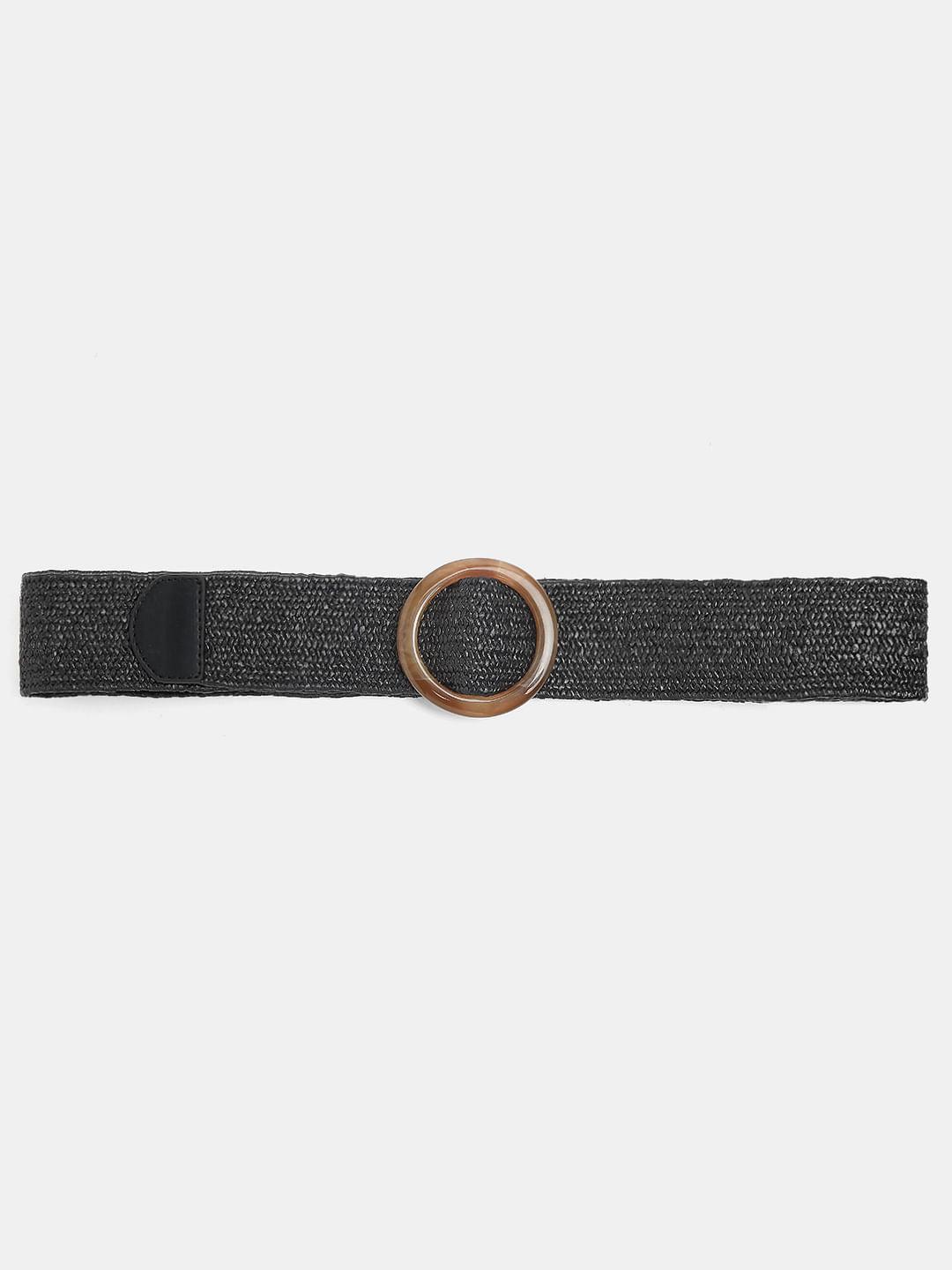 Black Woven Elasticated Belt