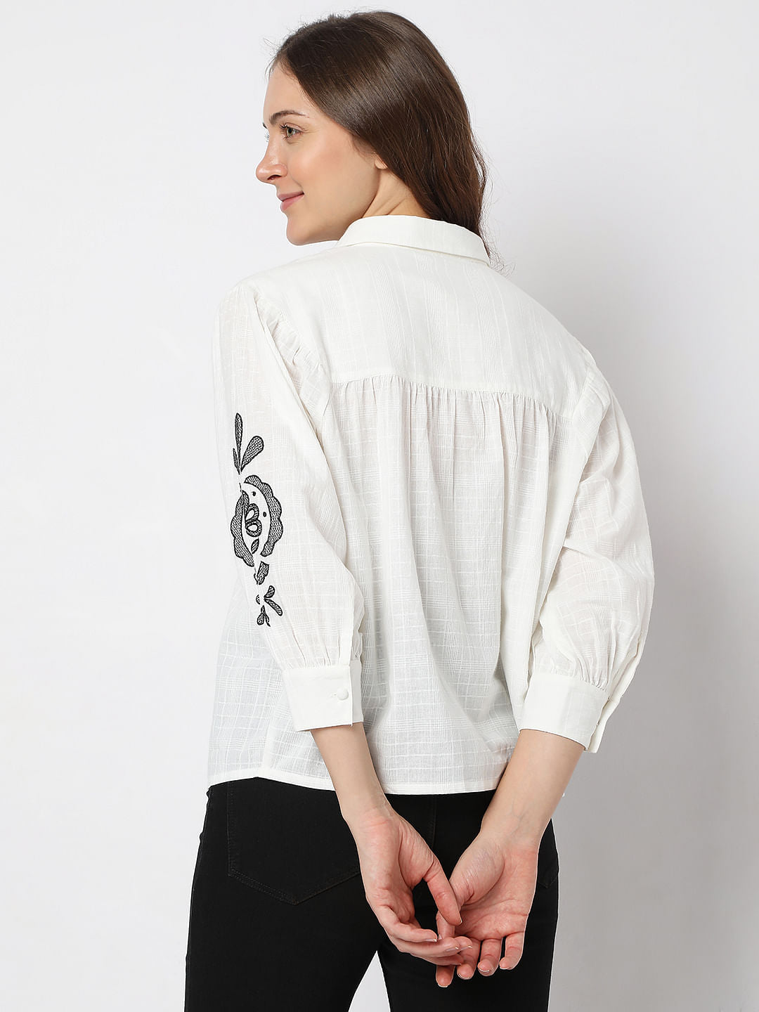 White Embroidered Shirt