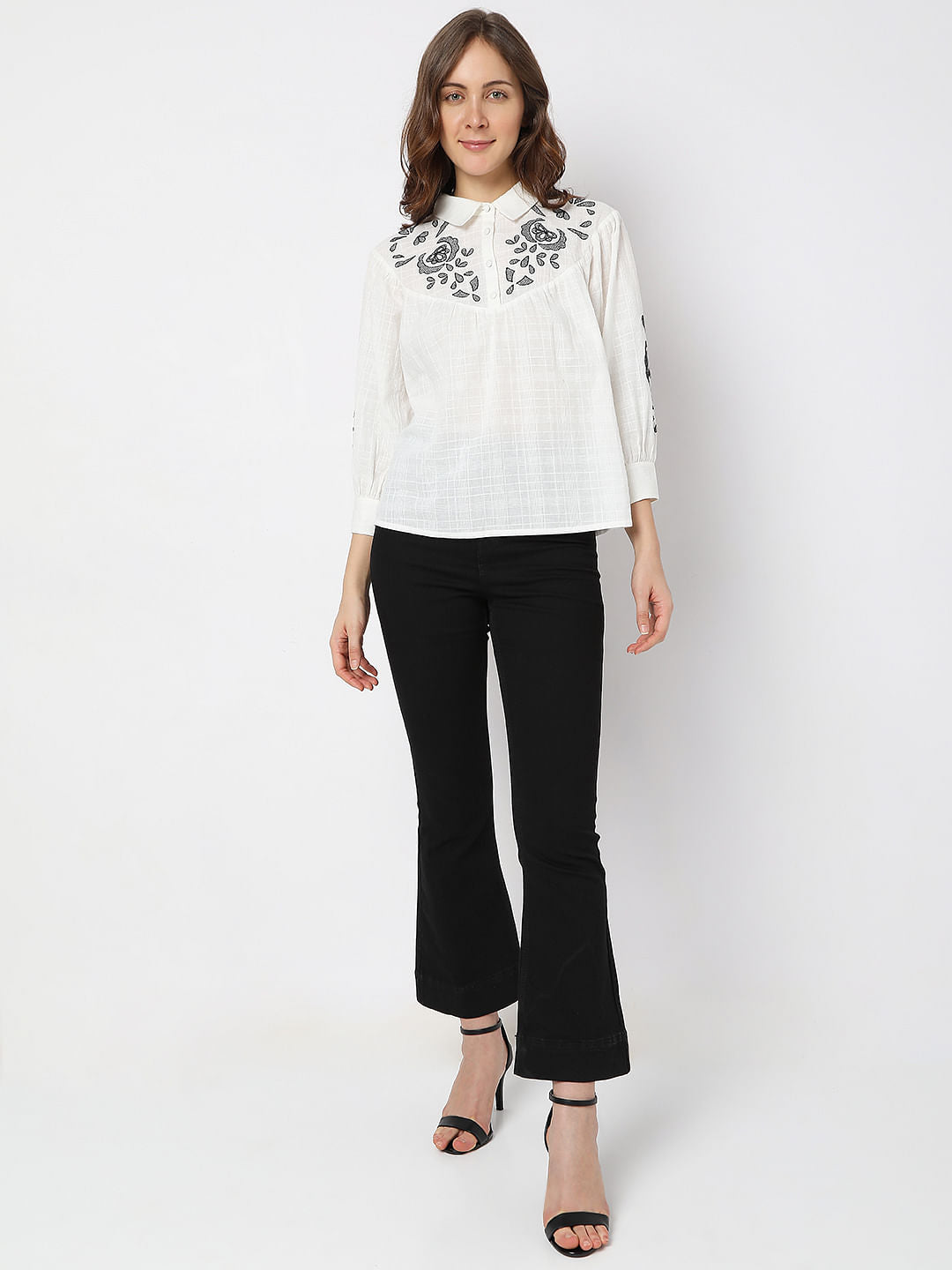 White Embroidered Shirt