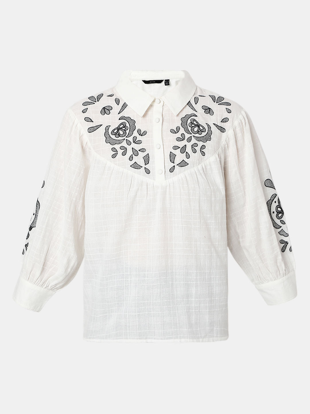 White Embroidered Shirt