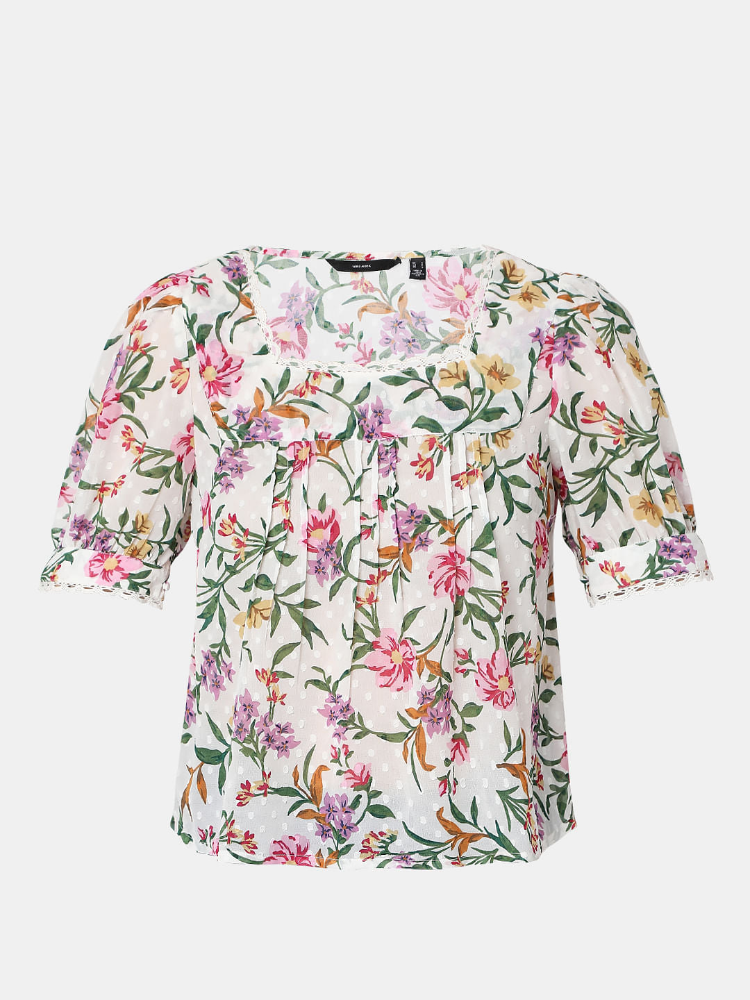 Pink Floral Print Top