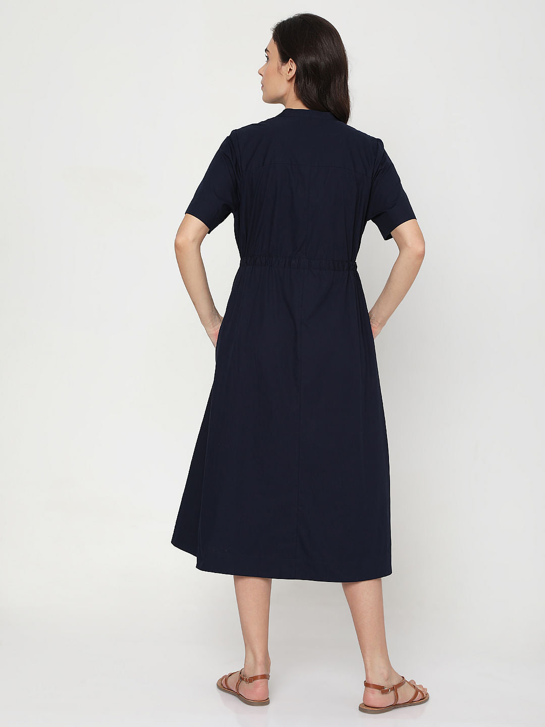 Navy Blue Midi Dress