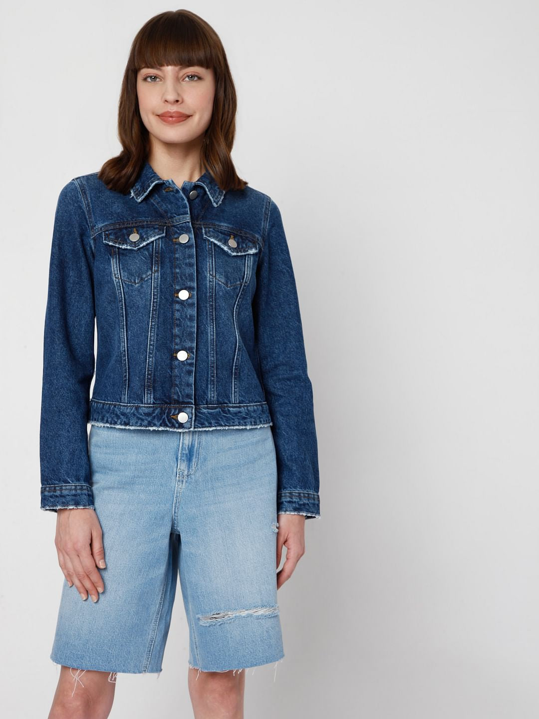 Dark Blue Denim Trucker Jacket