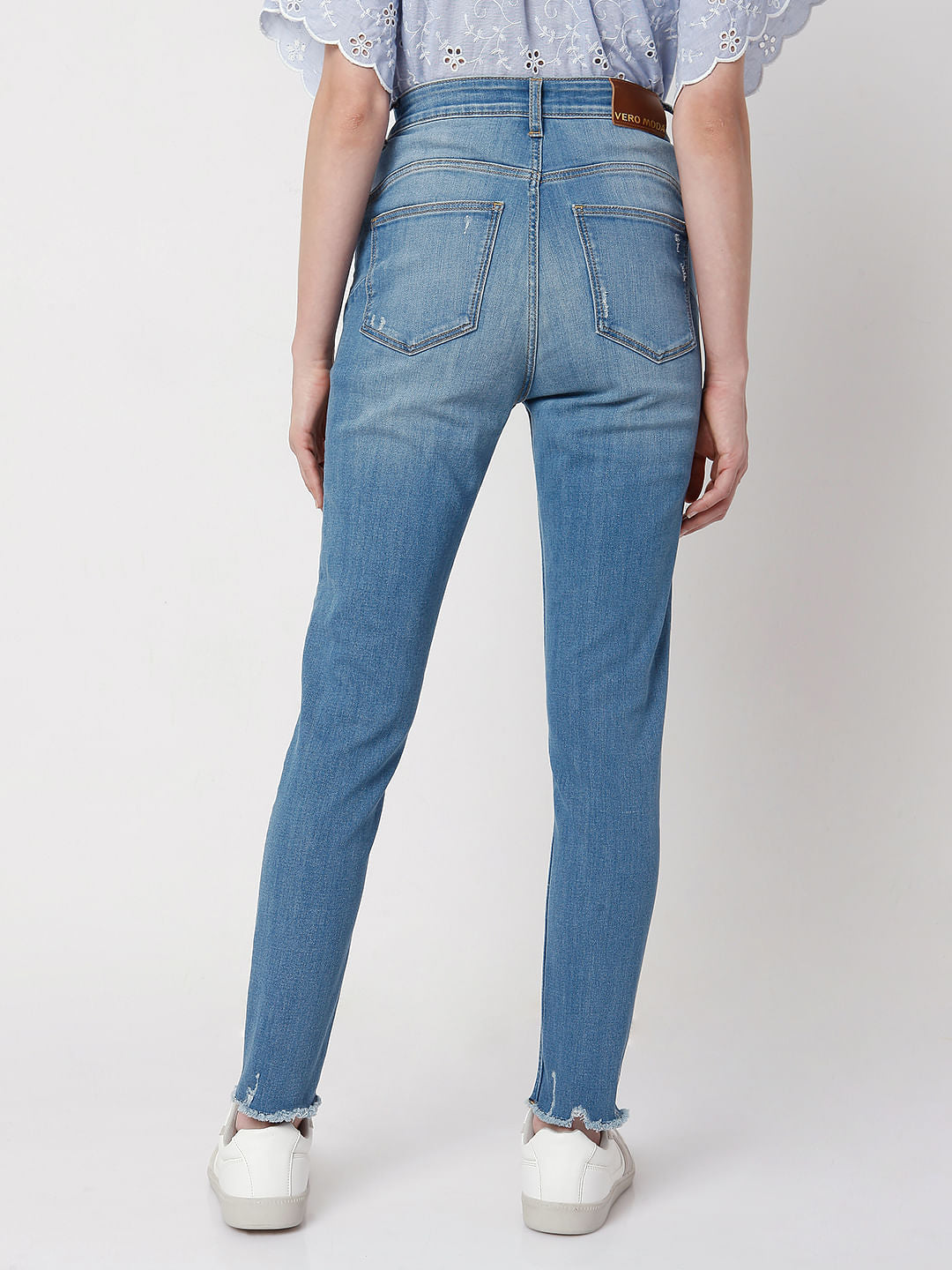 Blue High Waist Skinny Jeans
