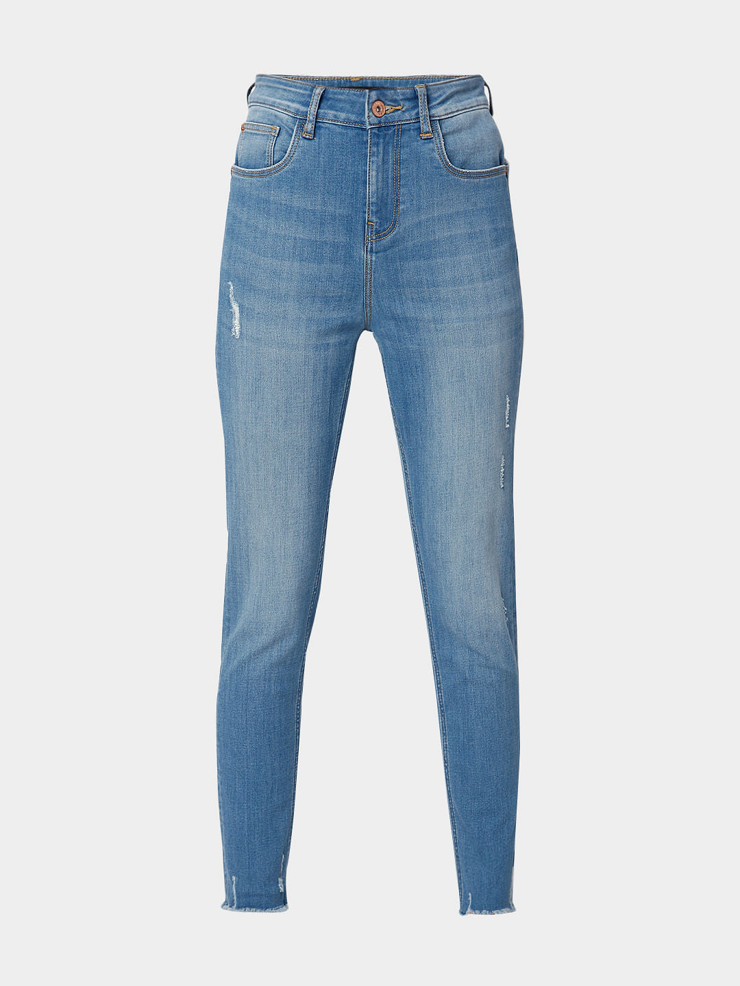 Blue High Waist Skinny Jeans
