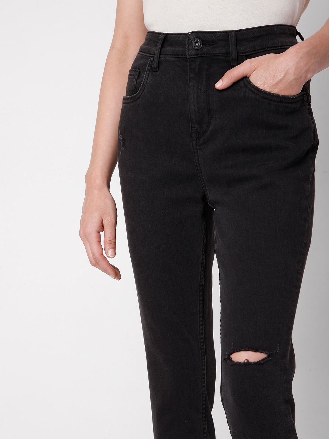 Black High Rise Wendy Skinny Jeans