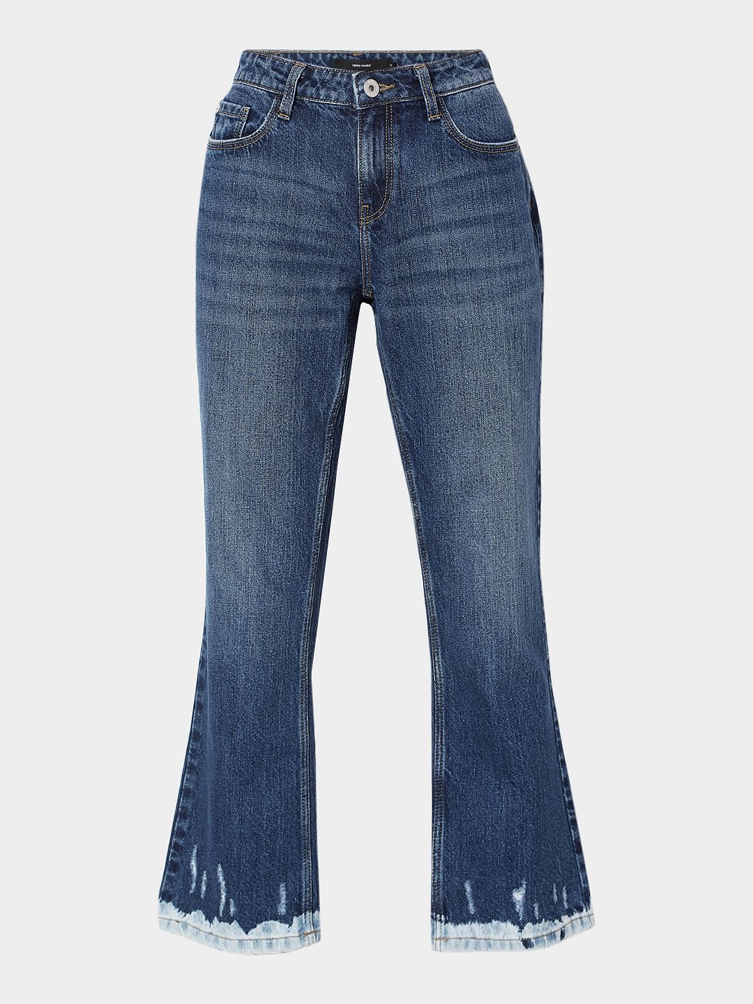 Blue Mid Rise Petra Bootcut Jeans