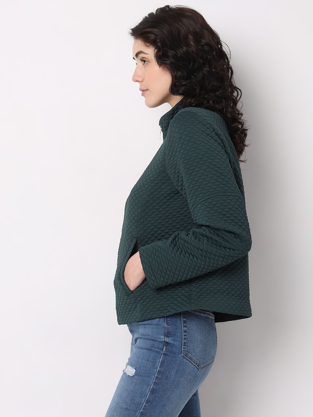 Green Quilted Winter Jacket