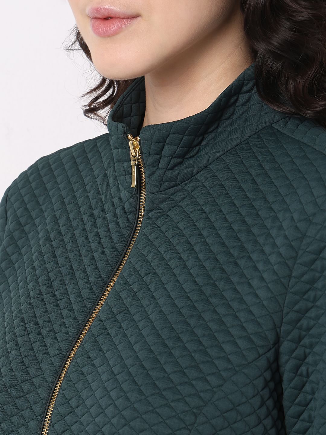 Green Quilted Winter Jacket