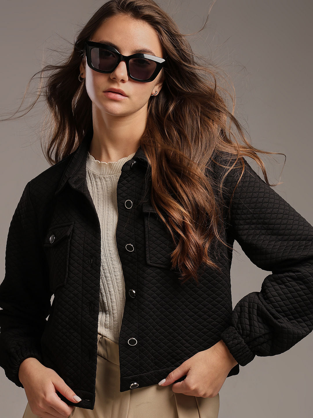 Black Quilted Jacket