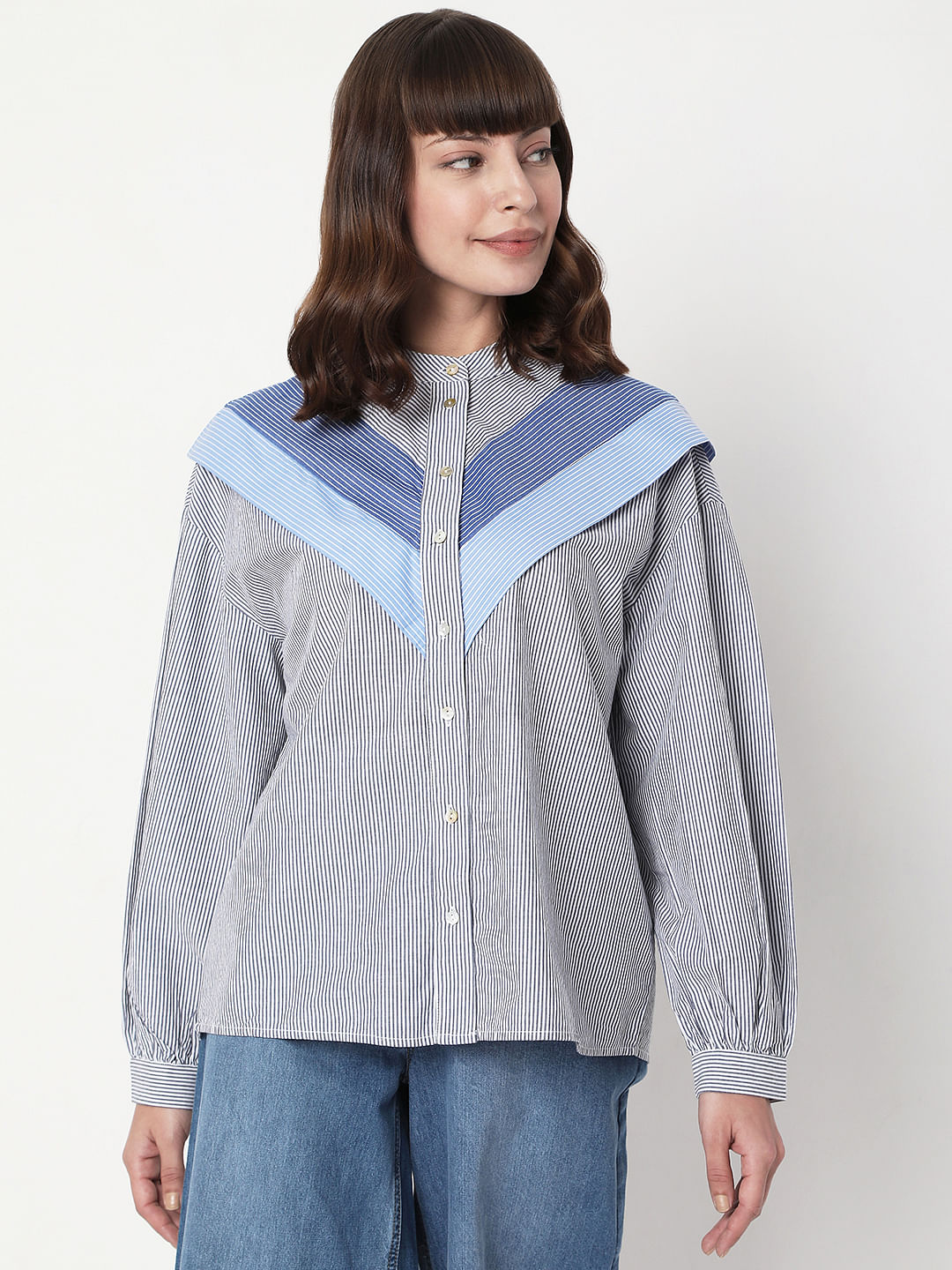 Black Vertical Stripe Shirt