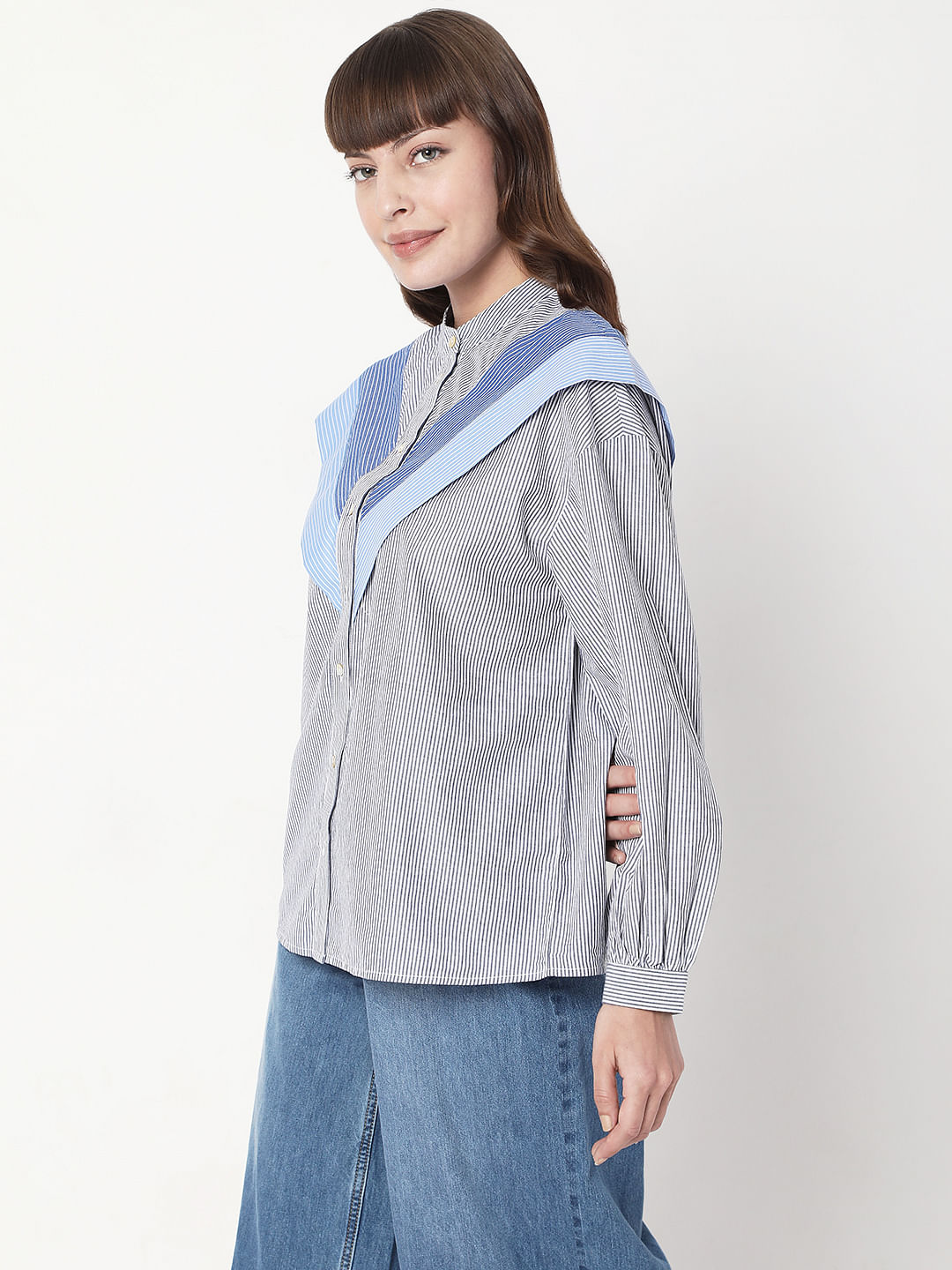 Black Vertical Stripe Shirt