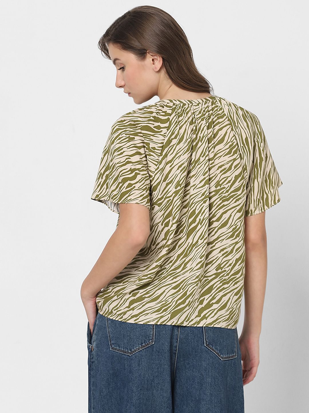 Green Printed Top