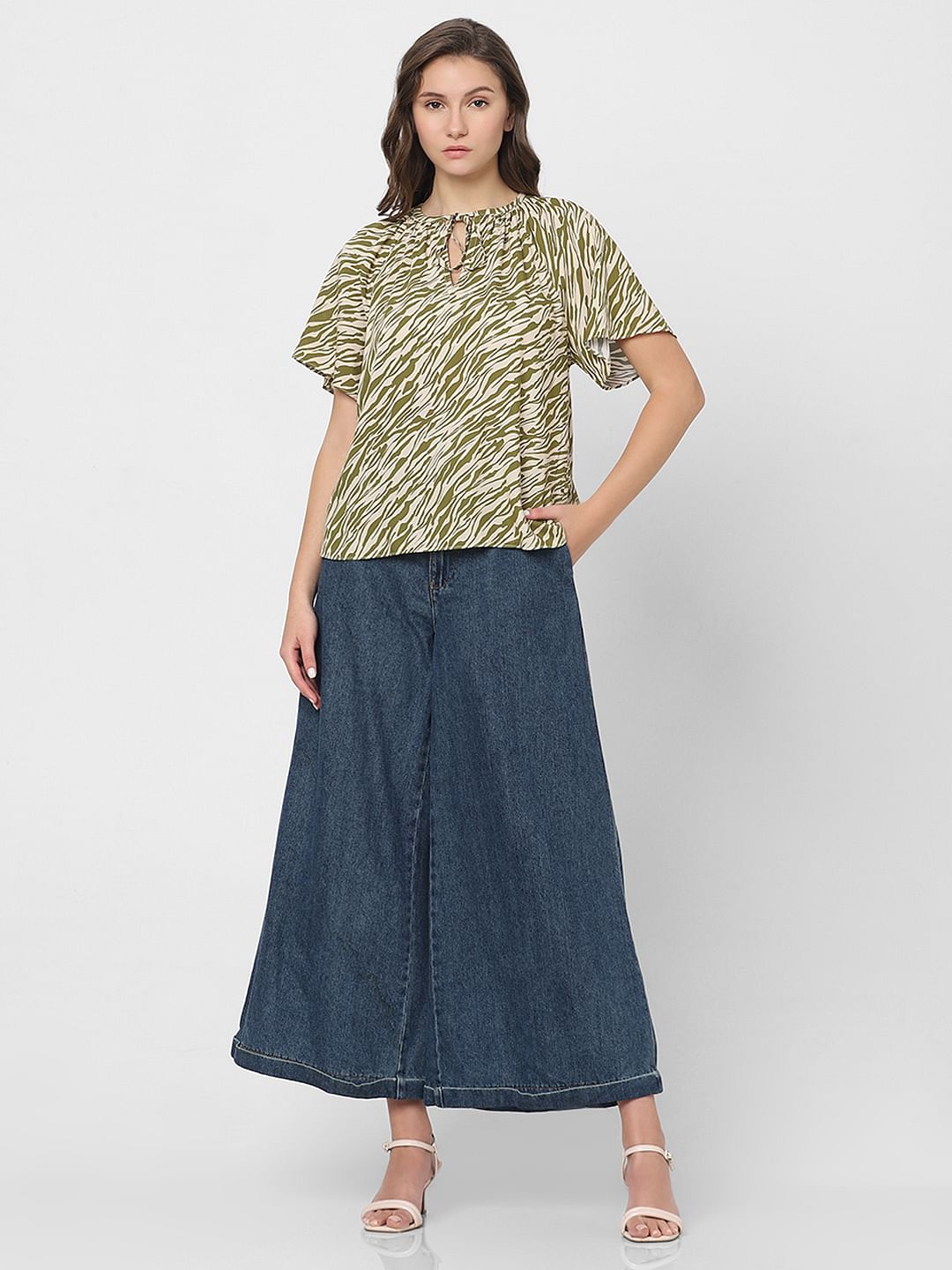 Green Printed Top