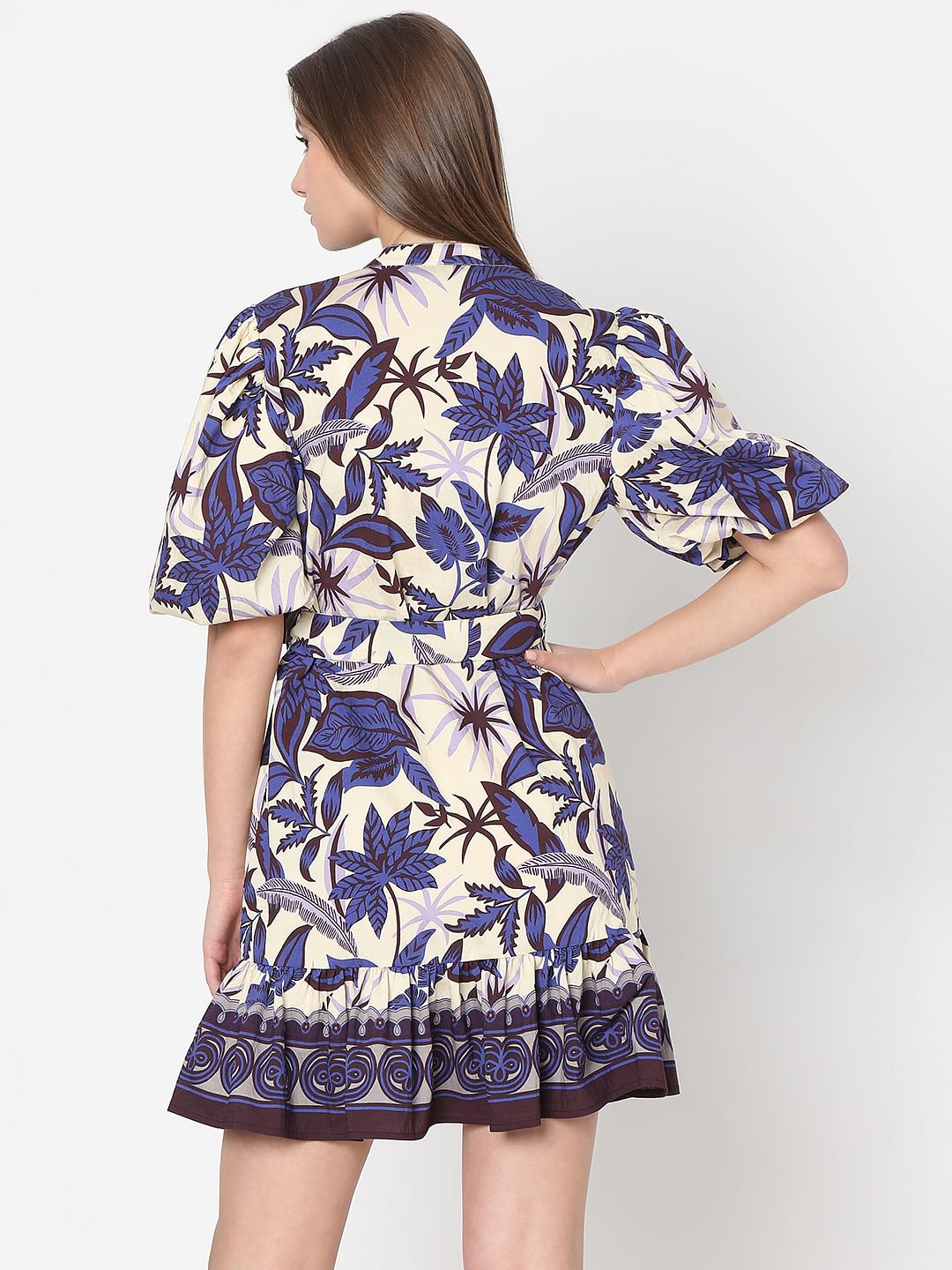 Purple Floral Mini Dress