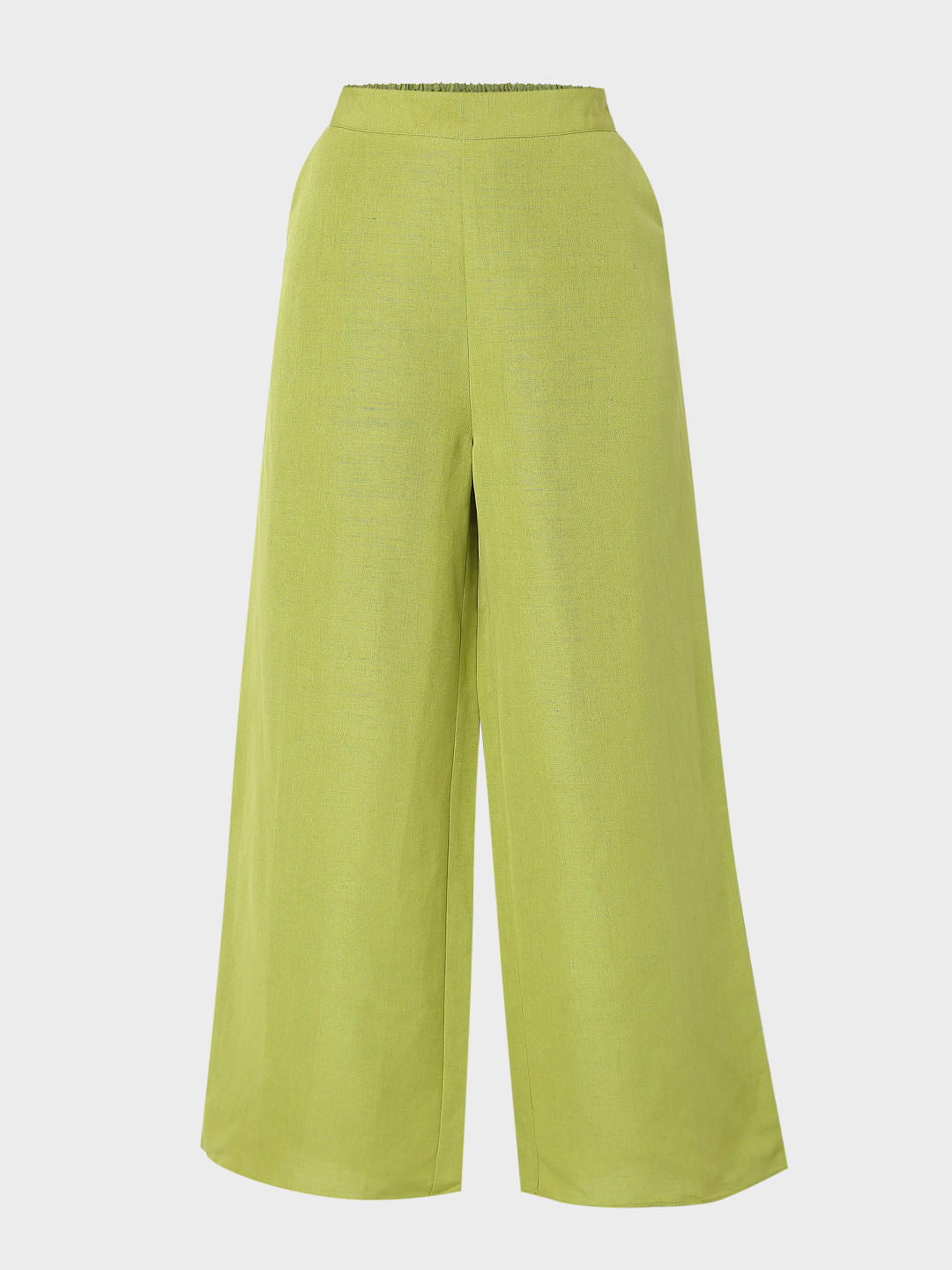 Green High Rise Wide Leg Co-Ord Pants