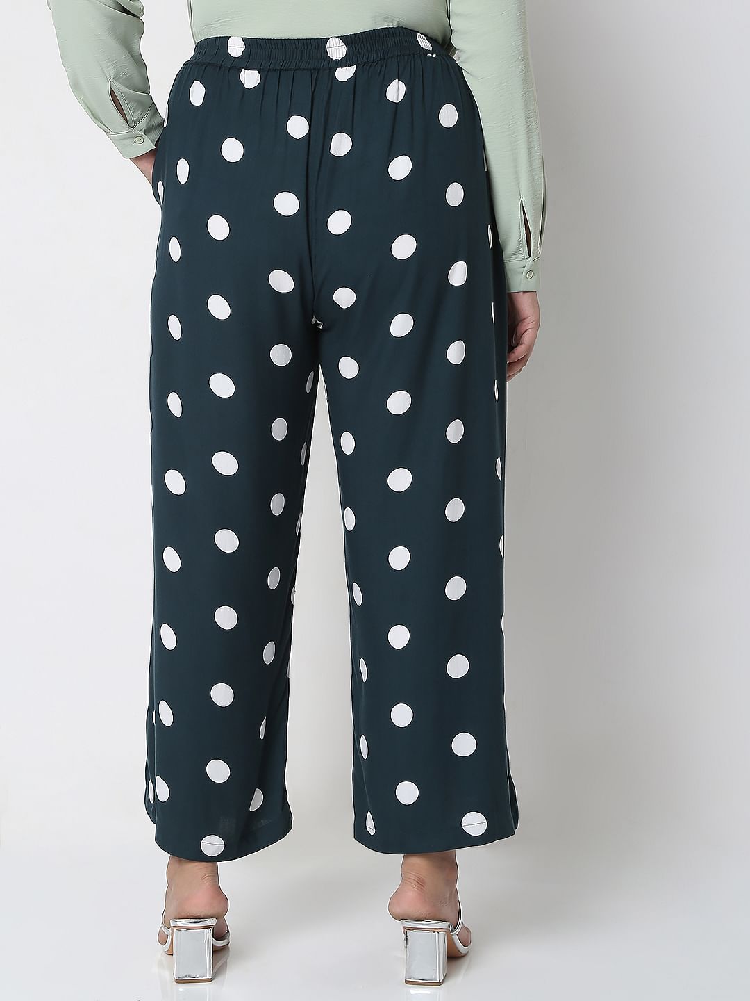 Curve Blue Polka Dot Pants