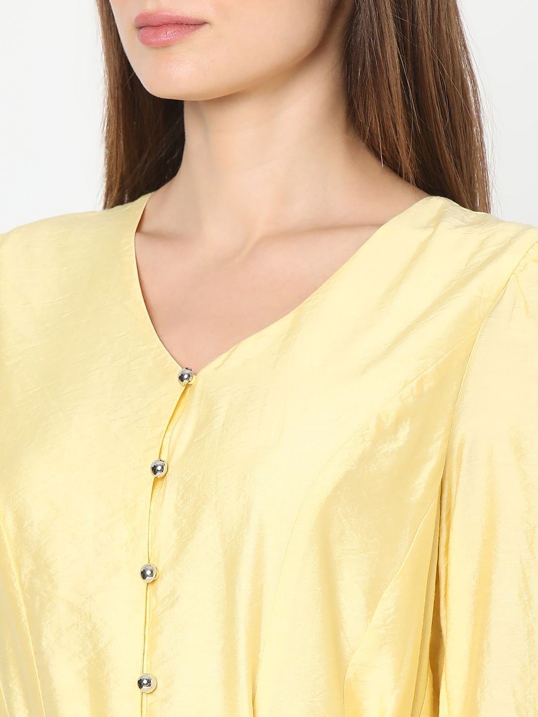 Yellow Fit & Flare Mini Dress