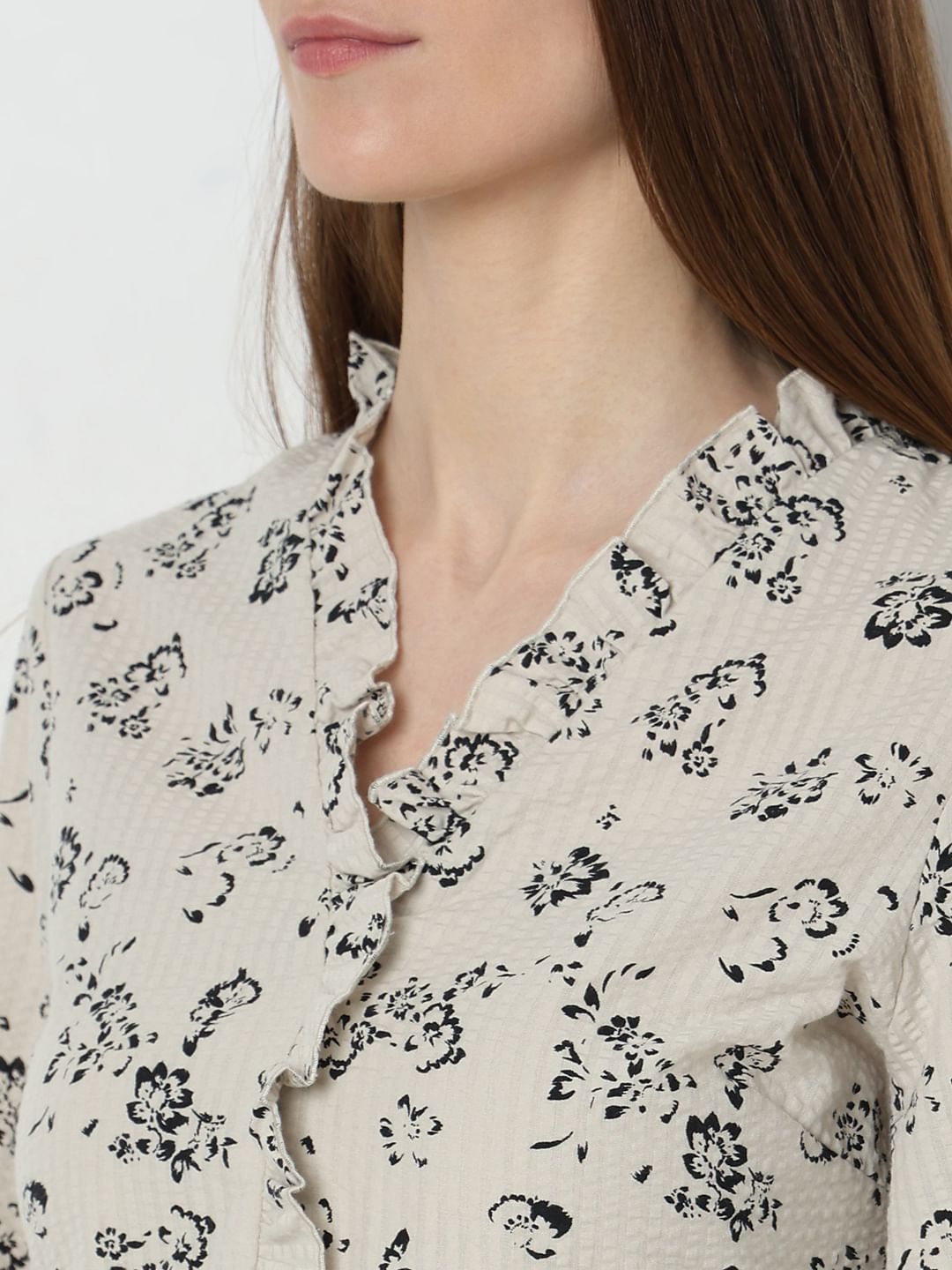 Light Beige Printed Shirt