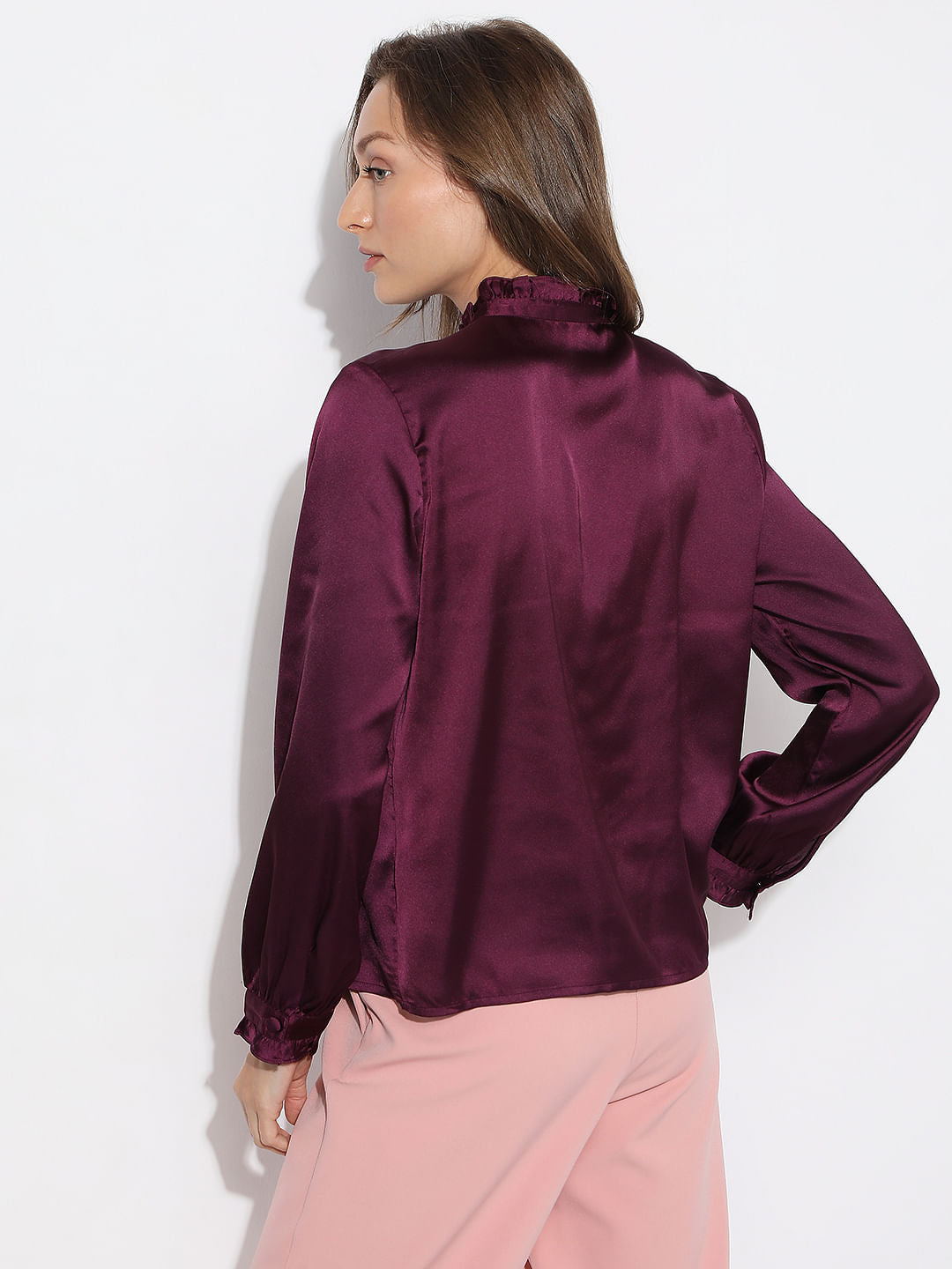 Dark Purple Satin Top