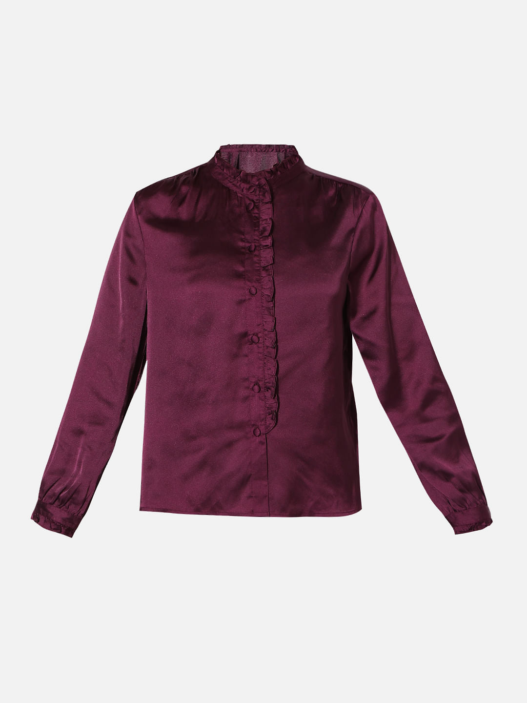 Dark Purple Satin Top