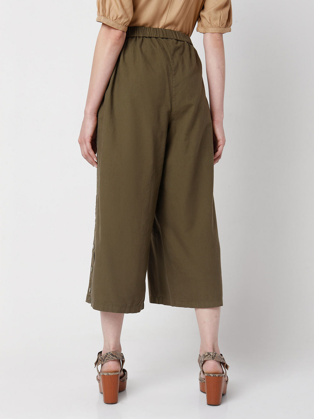 Green Wide Leg Pants