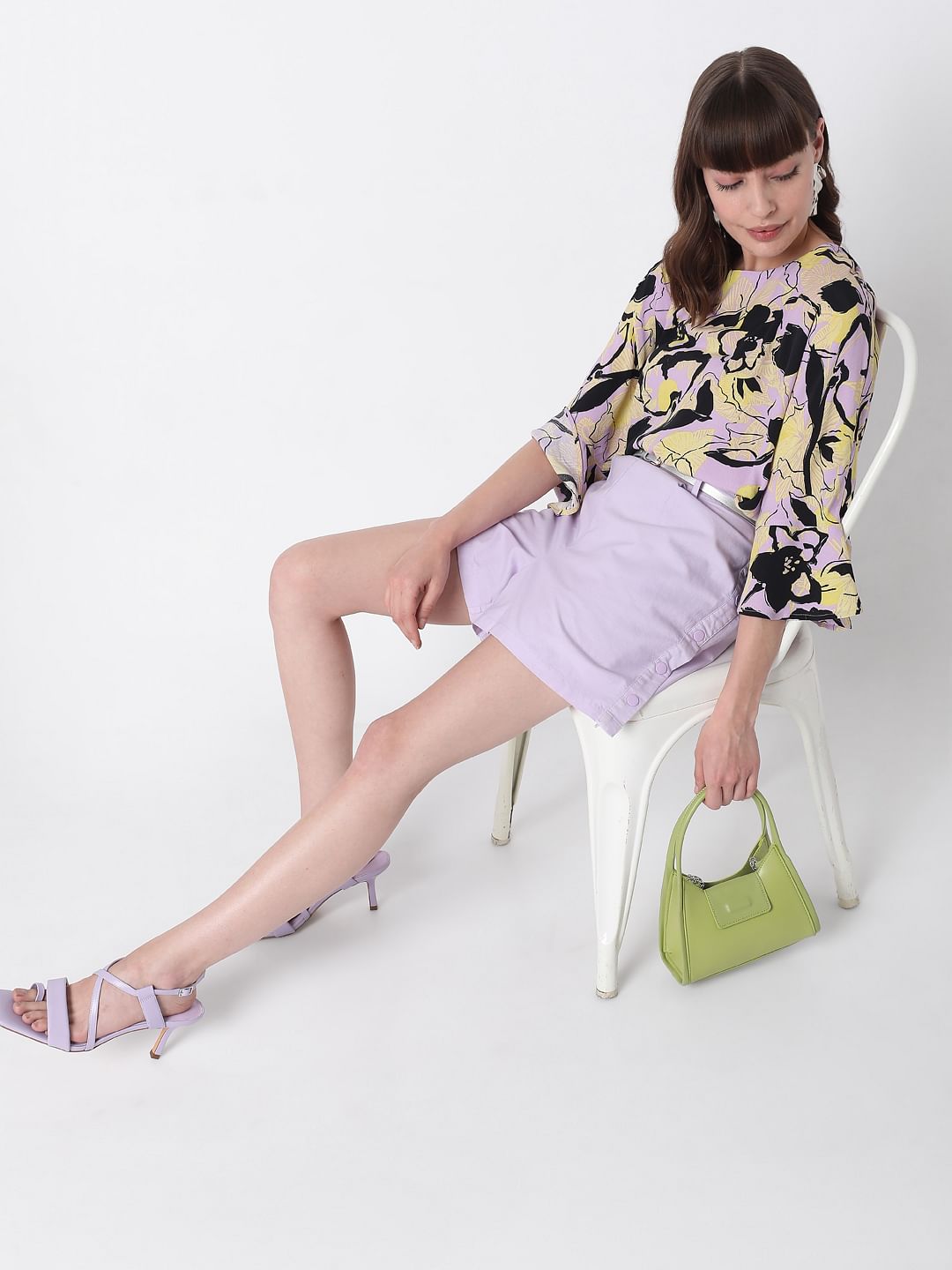 Lilac Co-Ord Set Shorts