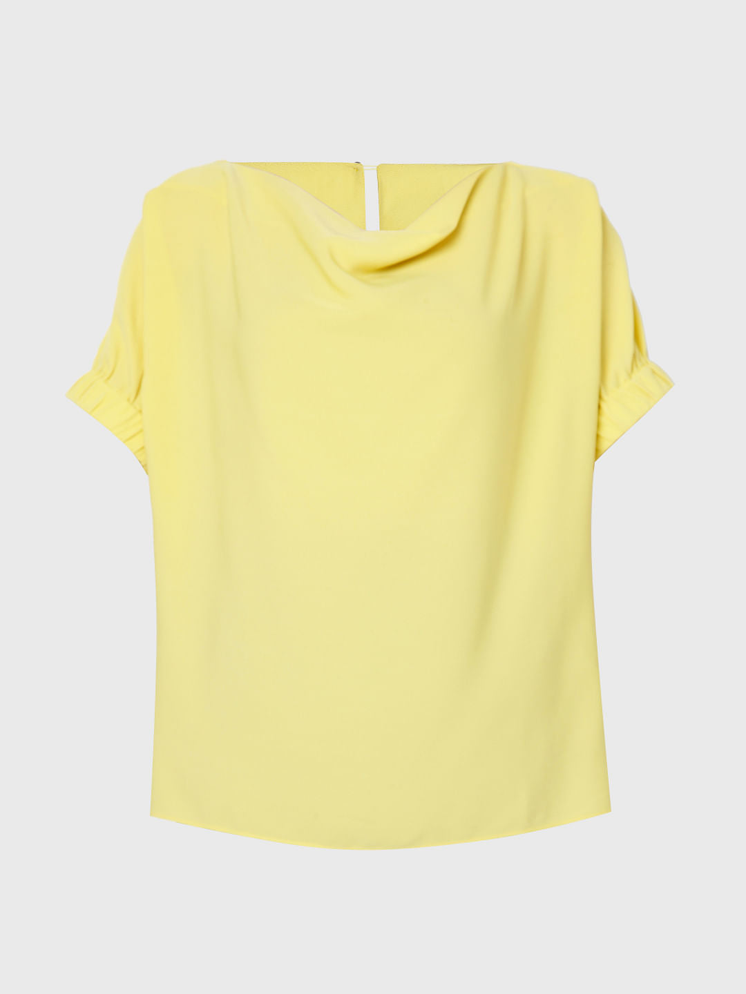 Yellow Cowl Neck Top