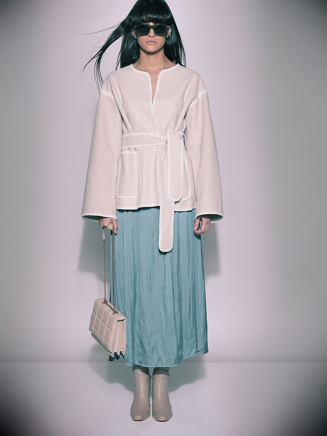 Beige Printed Jacket