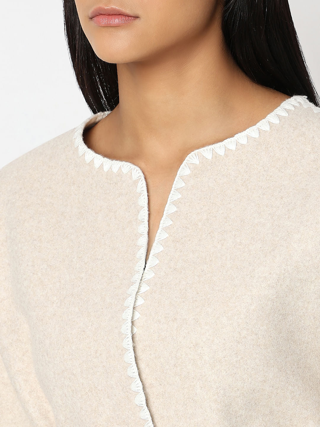 Beige Printed Jacket