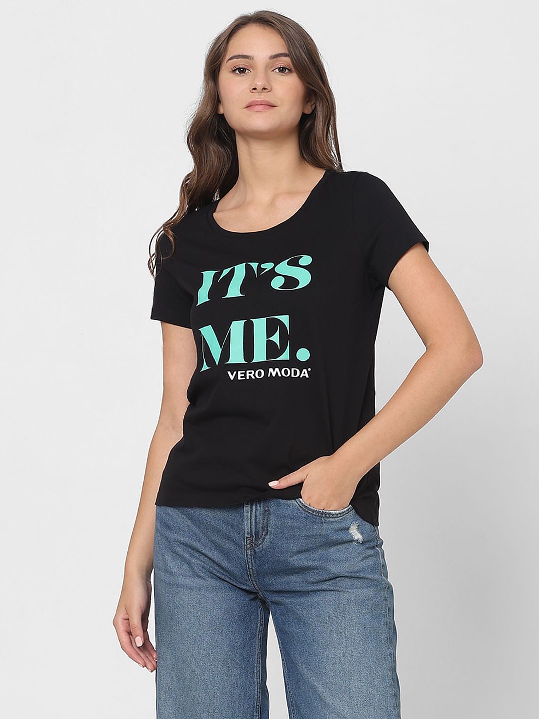 Black Printed T-Shirt