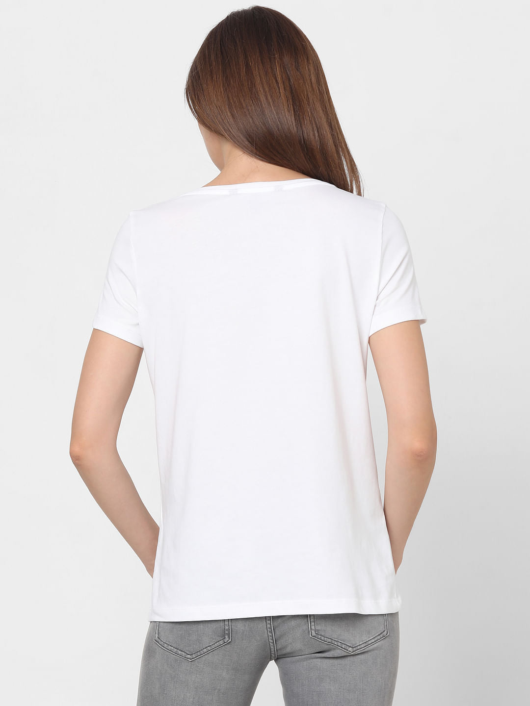 White Graphic Print T-Shirt