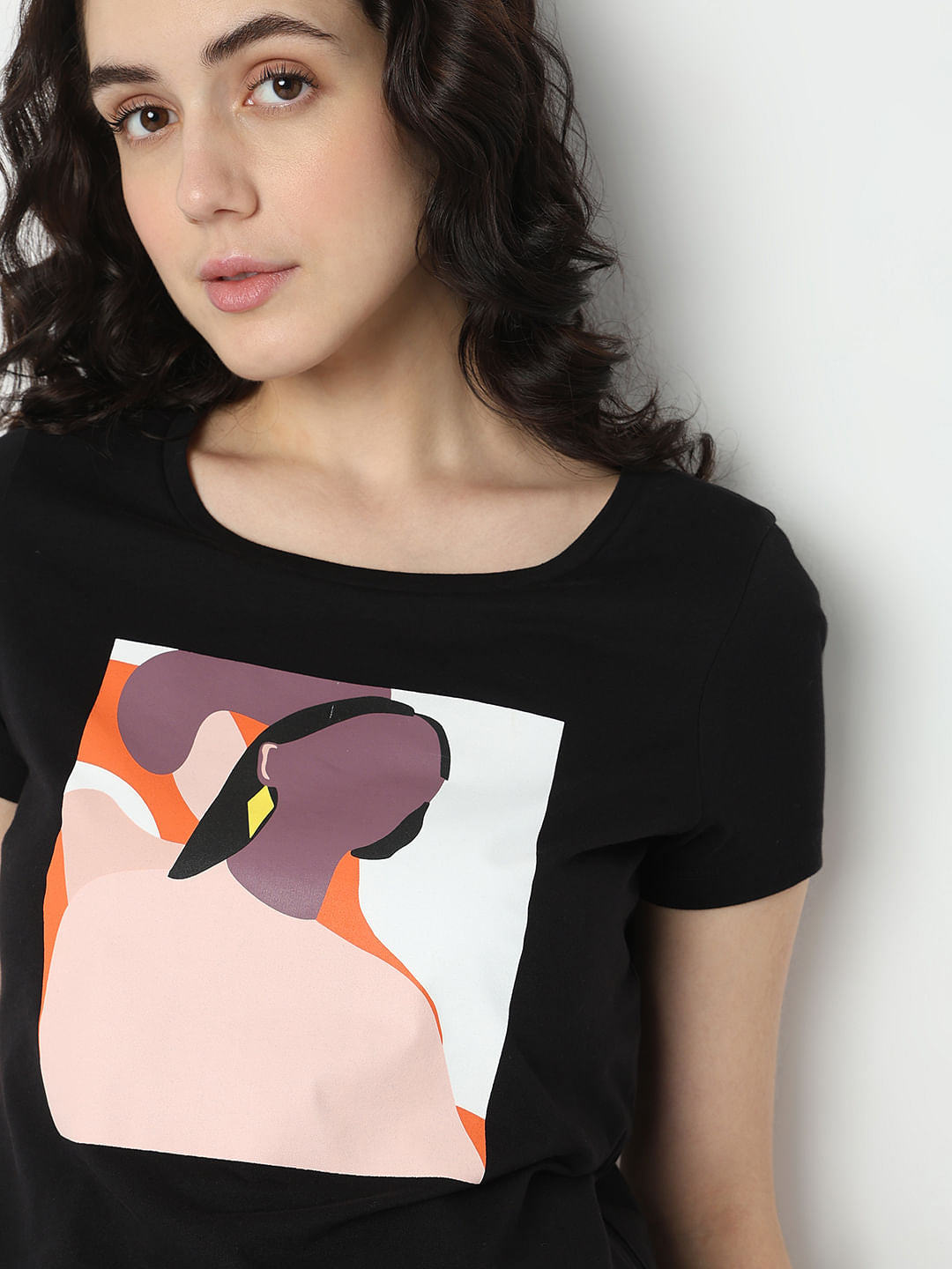 Black Graphic Print T-Shirt