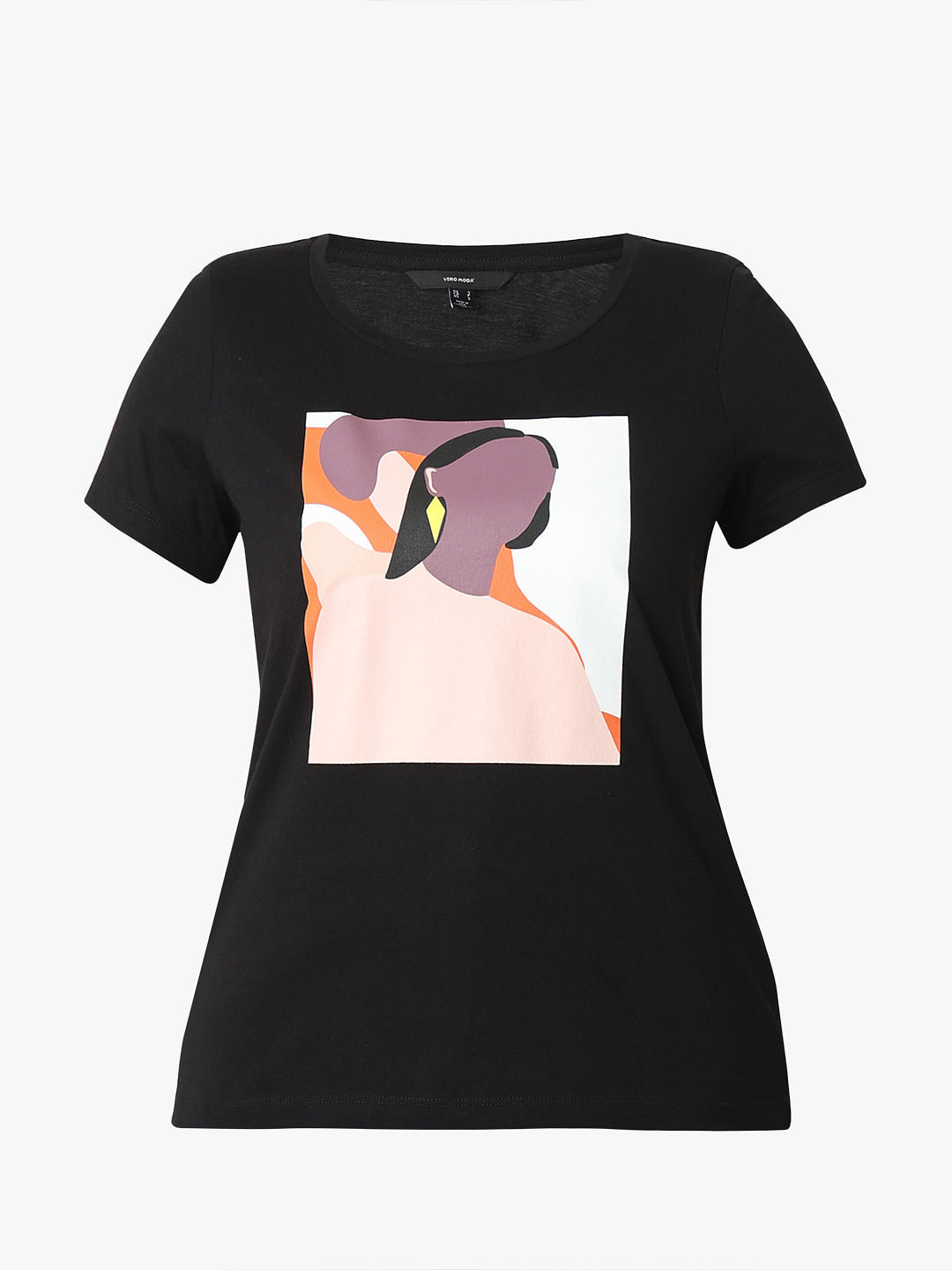 Black Graphic Print T-Shirt