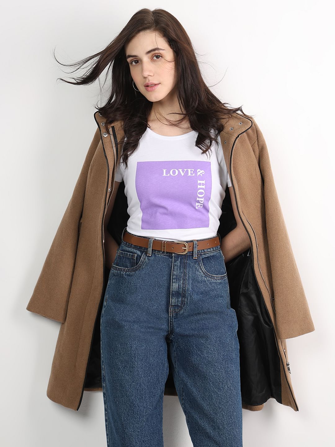 White Graphic Print T-Shirt