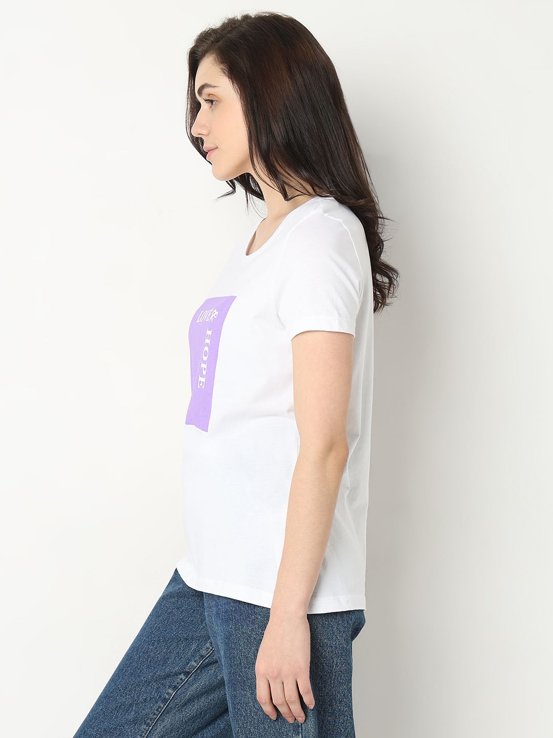 White Graphic Print T-Shirt