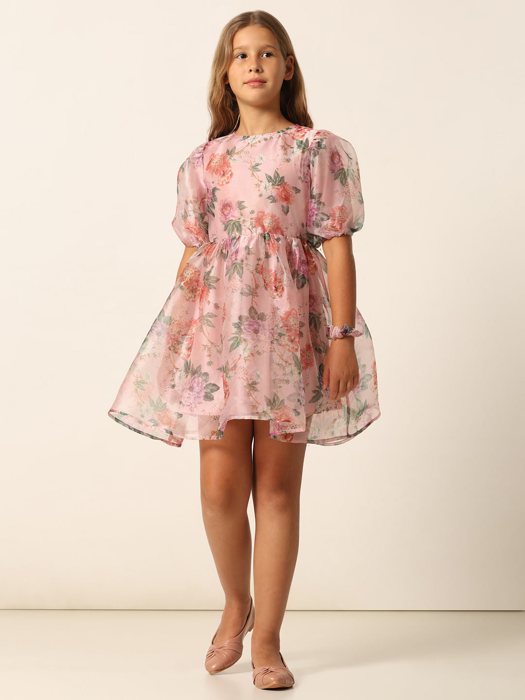 Lilac Floral Organza Dress