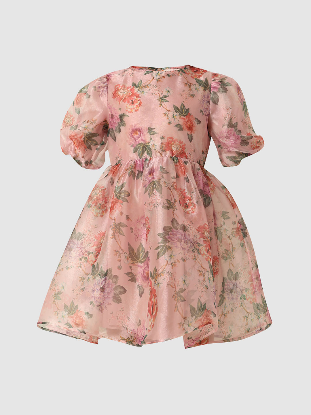 Lilac Floral Organza Dress