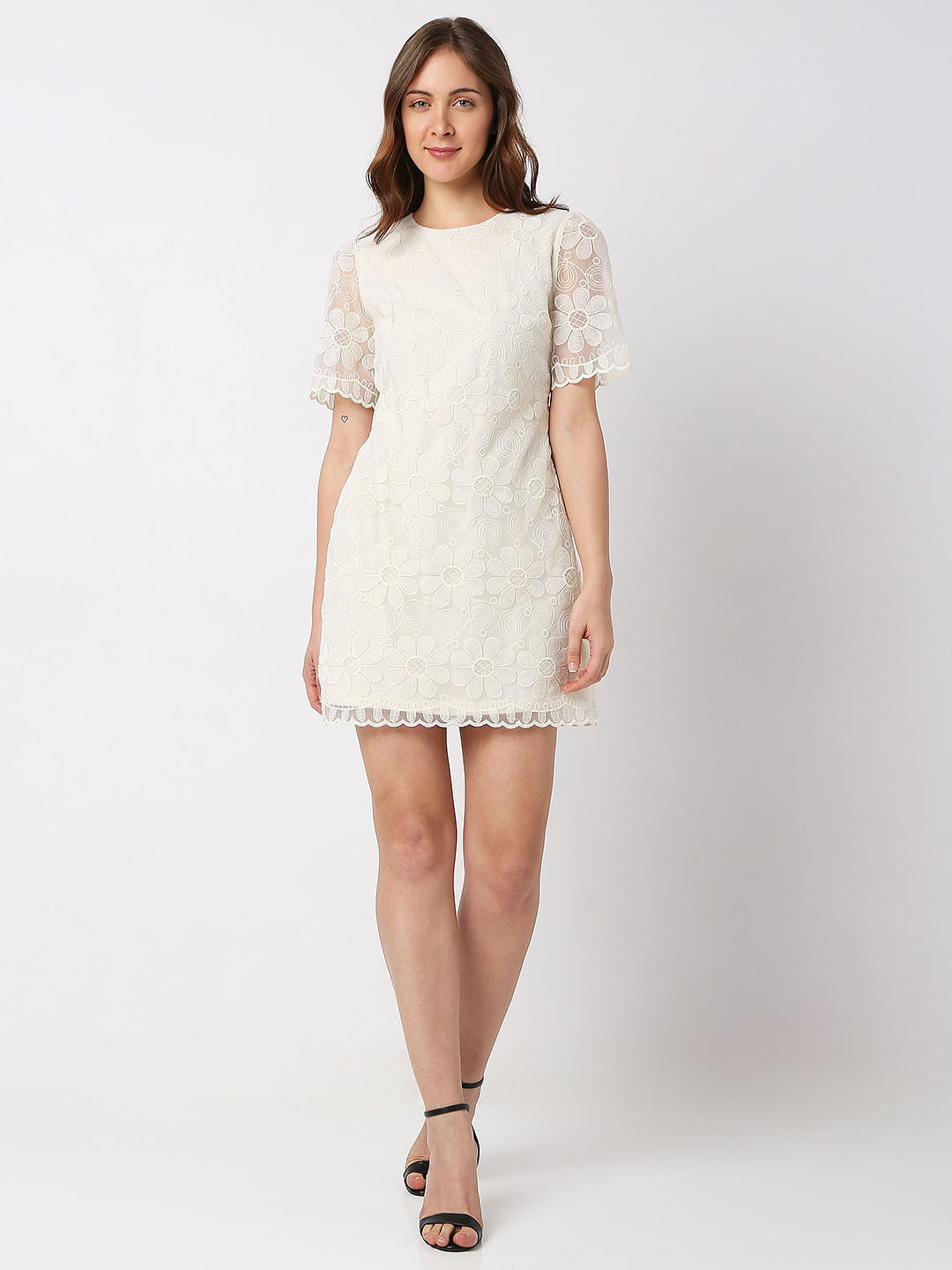 White Lace Mini Dress