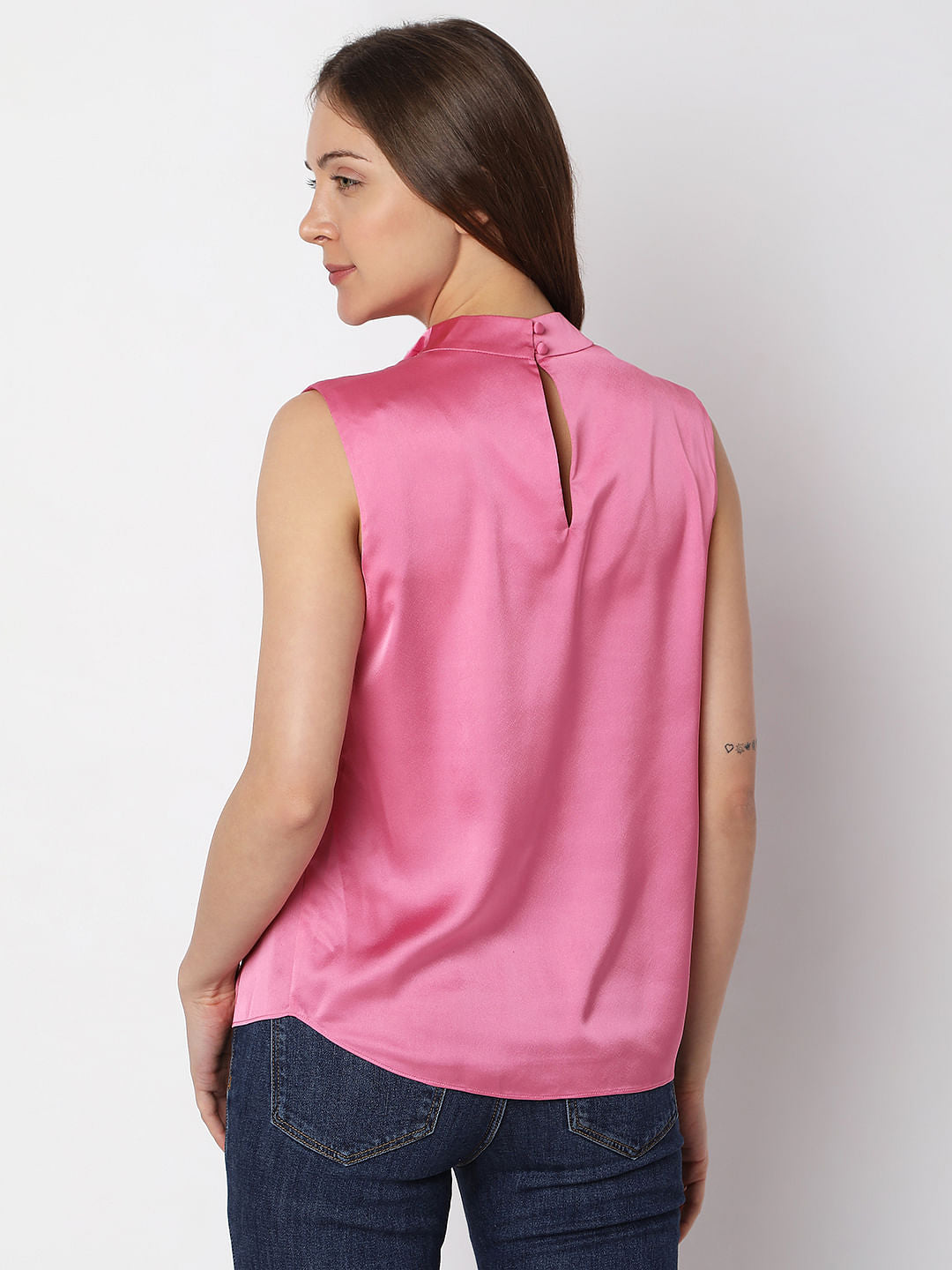 Pink Cowl Neck Top