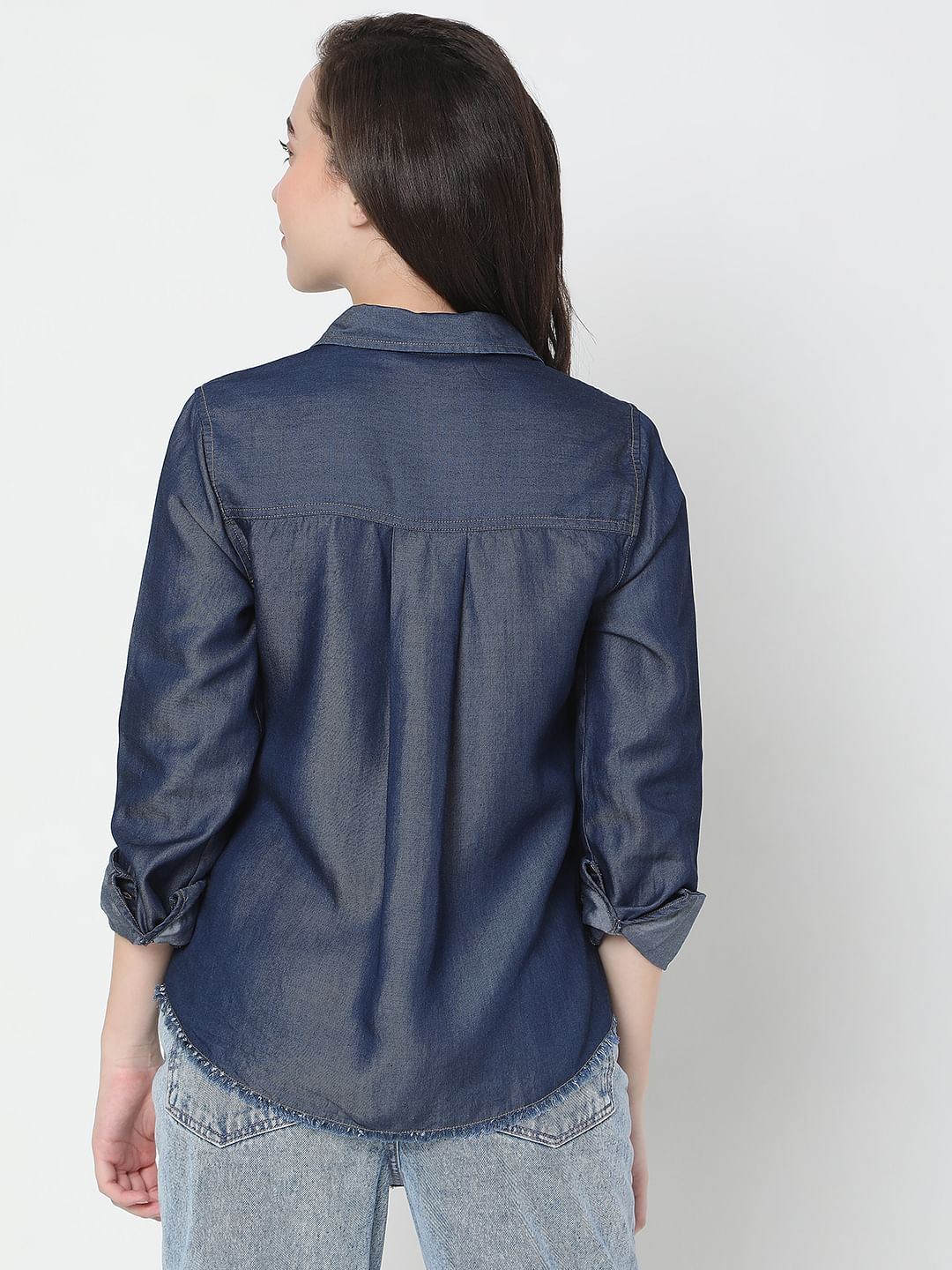 Dark Blue Denim Shirt