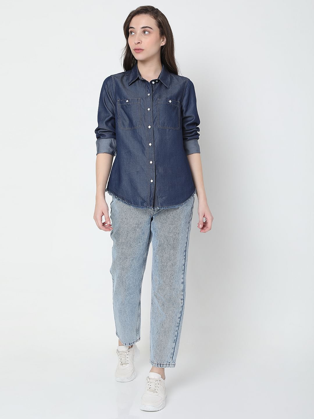 Dark Blue Denim Shirt