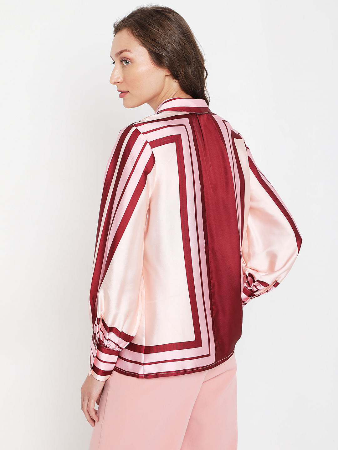 Pink Colourblocked Shirt