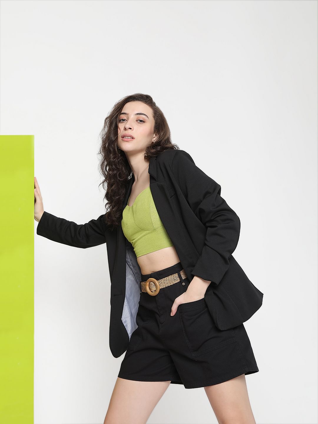 Black High Waist Shorts