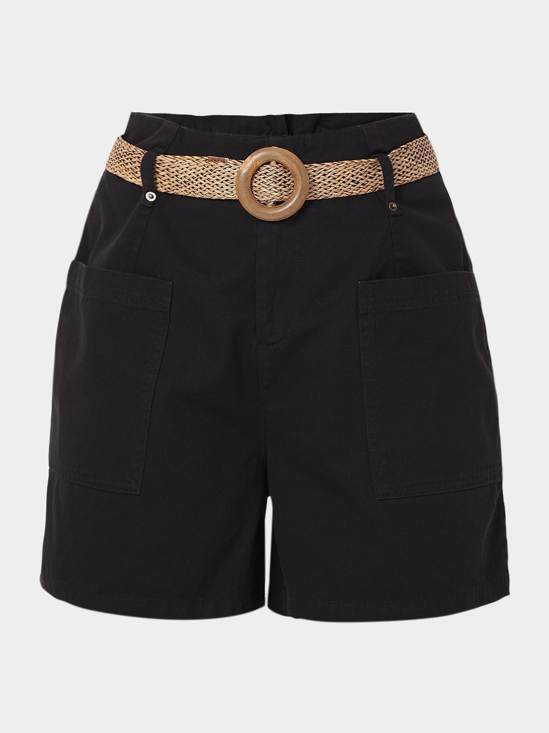Black High Waist Shorts