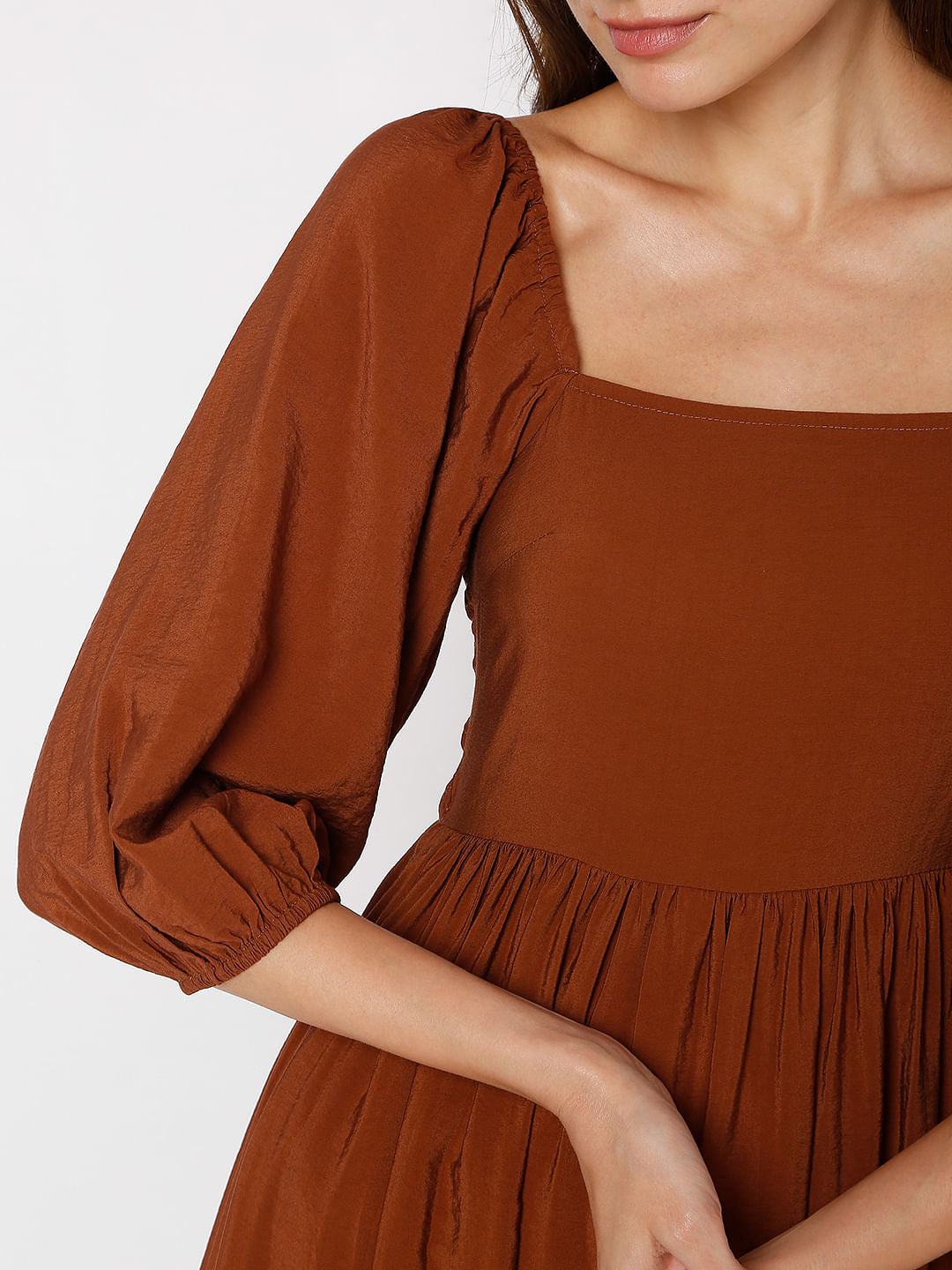 Dark Brown Midi Dress