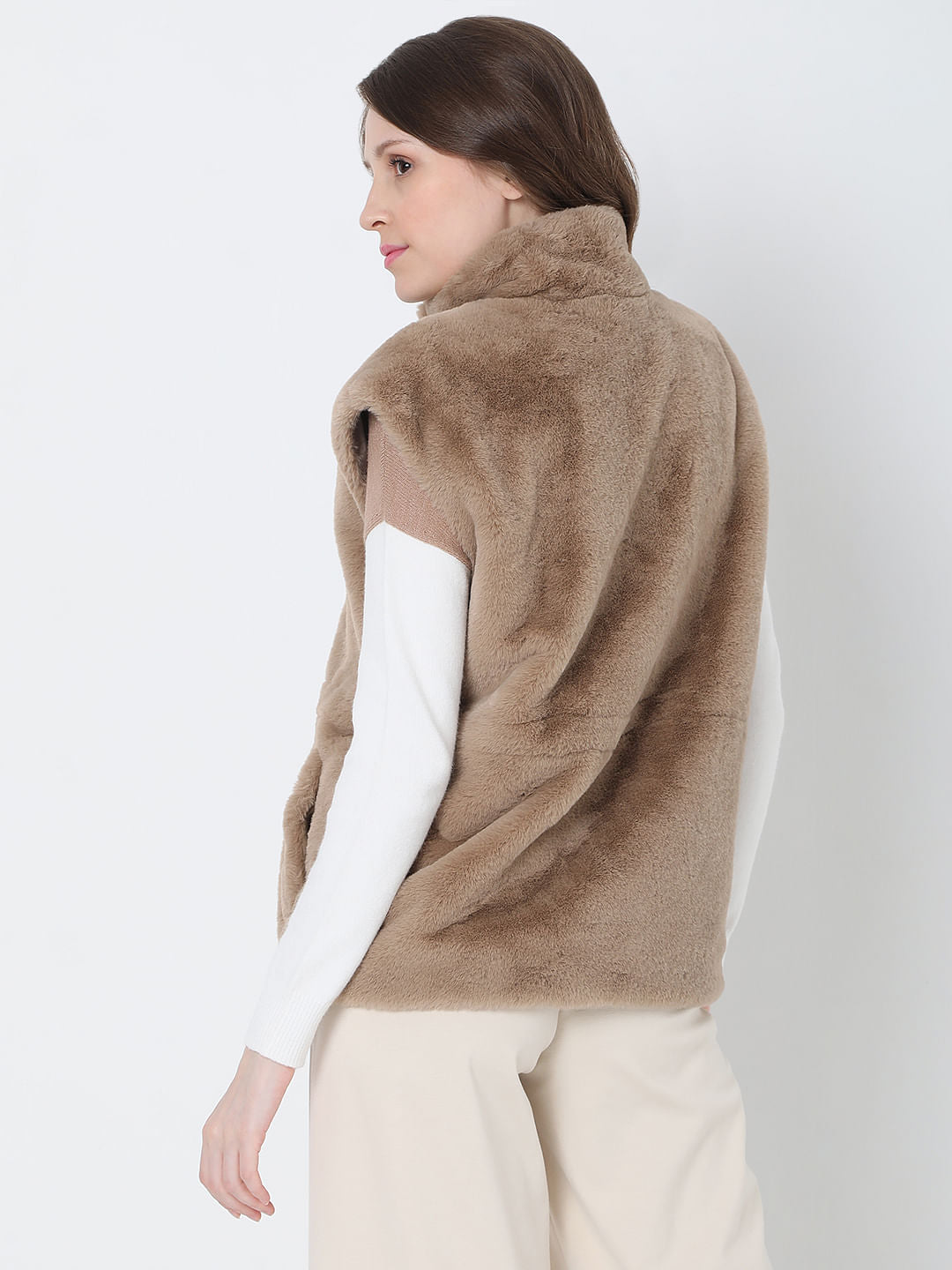 Beige Faux Fur Teddy Coat