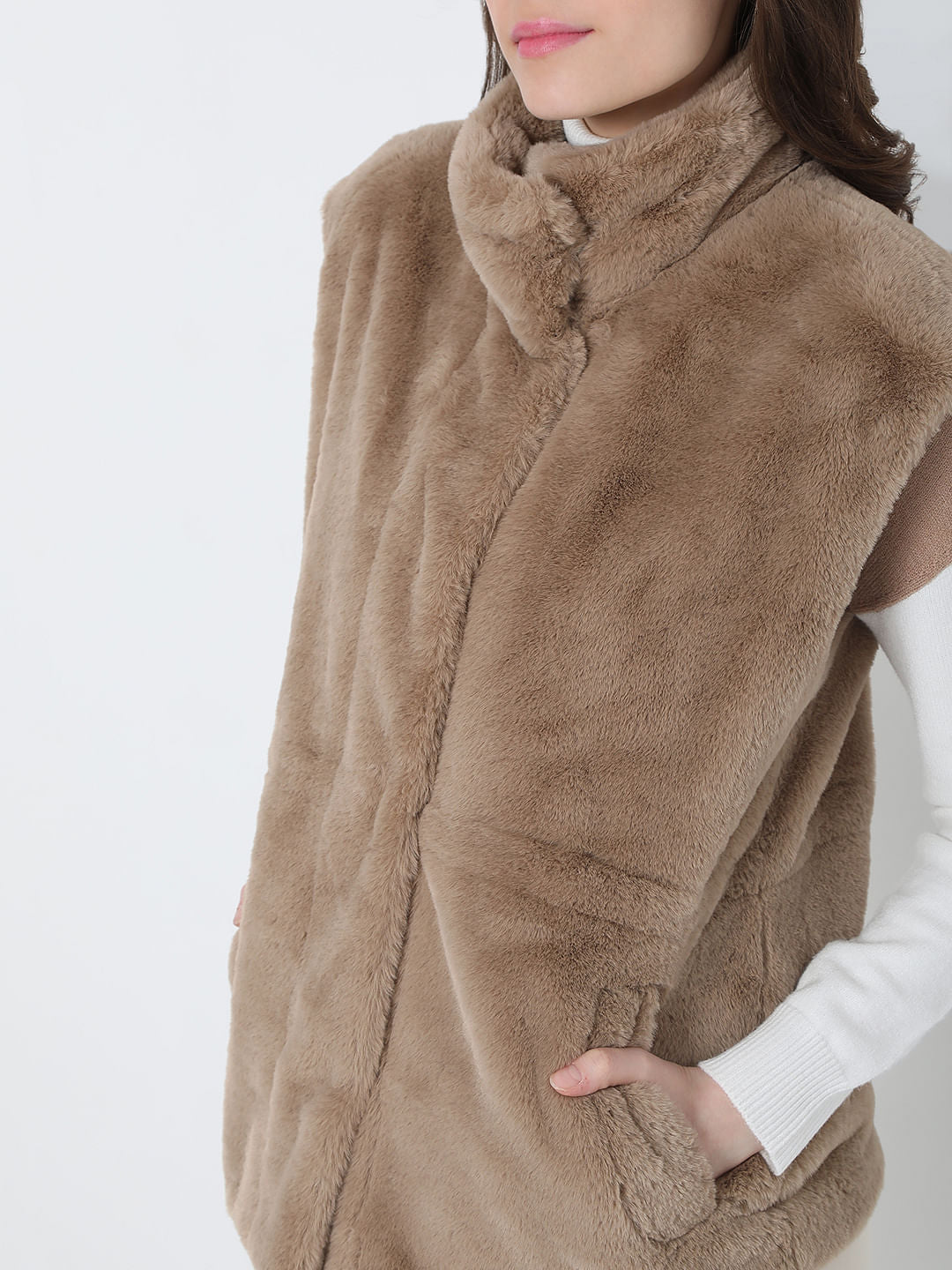 Beige Faux Fur Teddy Coat